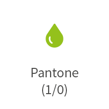 einseitig Pantonefarbe