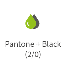 einseitig schwarz + Pantone