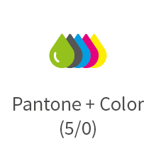 einseitig farbig + Pantone