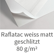 Selbstklebefolie Weiss matt permanent geschlitzt 80 g/m²