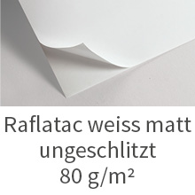 Selbstklebefolie Weiss matt permanent ungeschlitzt 80 g/m²